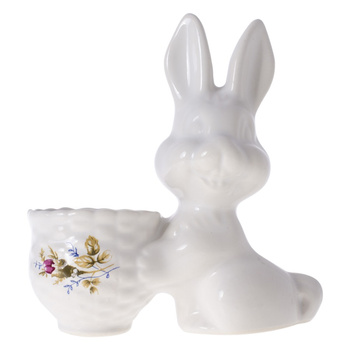 Zając z kielichem na jajko róża/OD8510