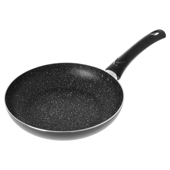 Patelnia tradycyjna z powłoką marmurkową 24 cm czarna