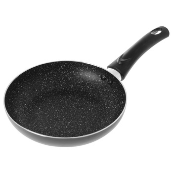 Patelnia tradycyjna z powłoką marmurkową 22 cm czarna