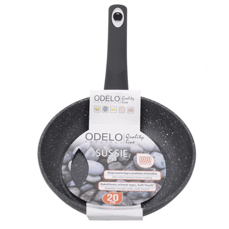Patelnia tradycyjna z powłoką mineralna 20 cm czarna