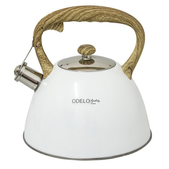 Czajnik stal. FULVI z gwizd. 3.0L biały/OD1647W