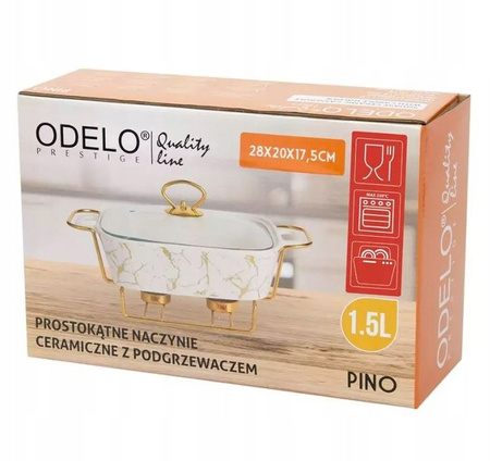 Podgrzewacz prost. Pino 1,5L 28x20cm biały/OD2182