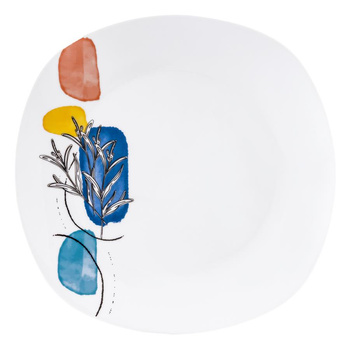 Talerz obiadowy 27 cm płytki biały ODELIA KLASYCZNY KOLOROWY WZÓR