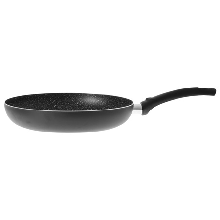 Patelnia tradycyjna z powłoką marmurkową 28 cm czarna