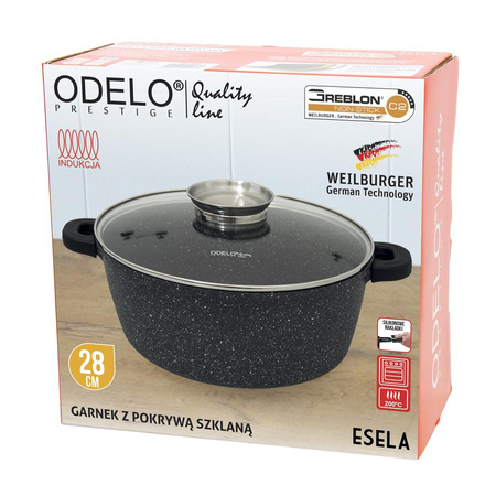 Garnek ESELA okr.28cm w.12,6cm 5L GREBLON/OD1984