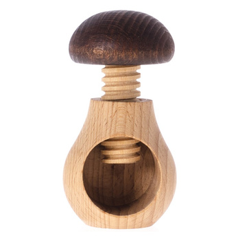 DZIADEK DO ORZECHÓW DREWNIANY GRZYBEK ŚRUBOWY