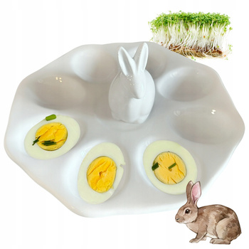 Talerzyk na jajka zając 19cm na 8szt EBEN/OD2626