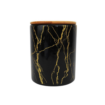 SOLVI Pojemnik marmur czarny 10x10x14cm/OD2462