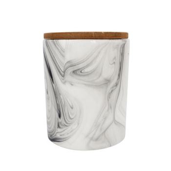 Pojemnik marmur biały ceramiczny na kawę herbatę  10x10x14cm