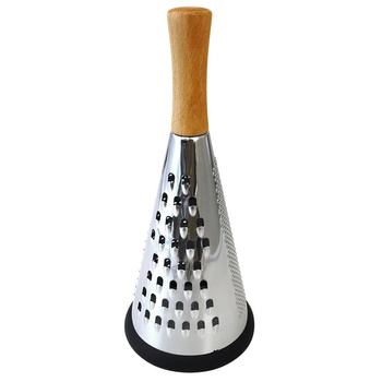 Tarka stożek z drewnianą rączką 27,5x12cm stal nierdzewna