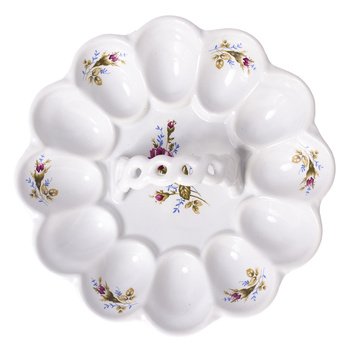 Talerz do jaj okr. z uchw. róża/OD8506