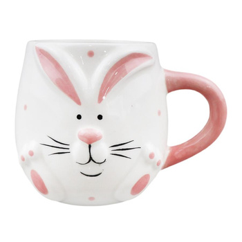 LIKI Kubek zając różowy 380ml/OD2586