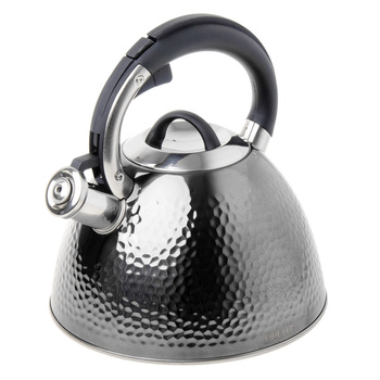 CZAJNIK Srebrny Czarny INDUKCJA GAZ TRADYCYJNY 3 L ZE STALI NIERDZEWNEJ