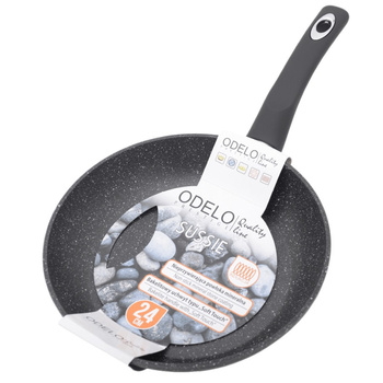 Patelnia tradycyjna z powłoką mineralna 24 cm czarna