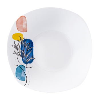 Talerz obiadowy Głęboki 23 cm biały ODELIA KLASYCZNY KOLOROWY WZÓR