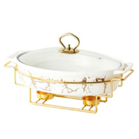 Podgrzewacz owal. Pino 1,5L 32x23,5cm biały/OD2188