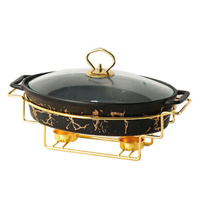 Podgrzewacz owal. Pino 2,3L 41x23cm czarny/OD2193