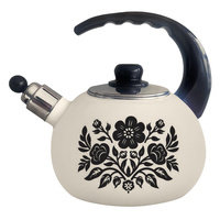 Czajnik tradycyjny kremowy poj 2,2l tradycyjny z Gwizdkiem Motyw Rustykalny