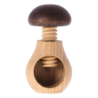 DZIADEK DO ORZECHÓW DREWNIANY GRZYBEK ŚRUBOWY